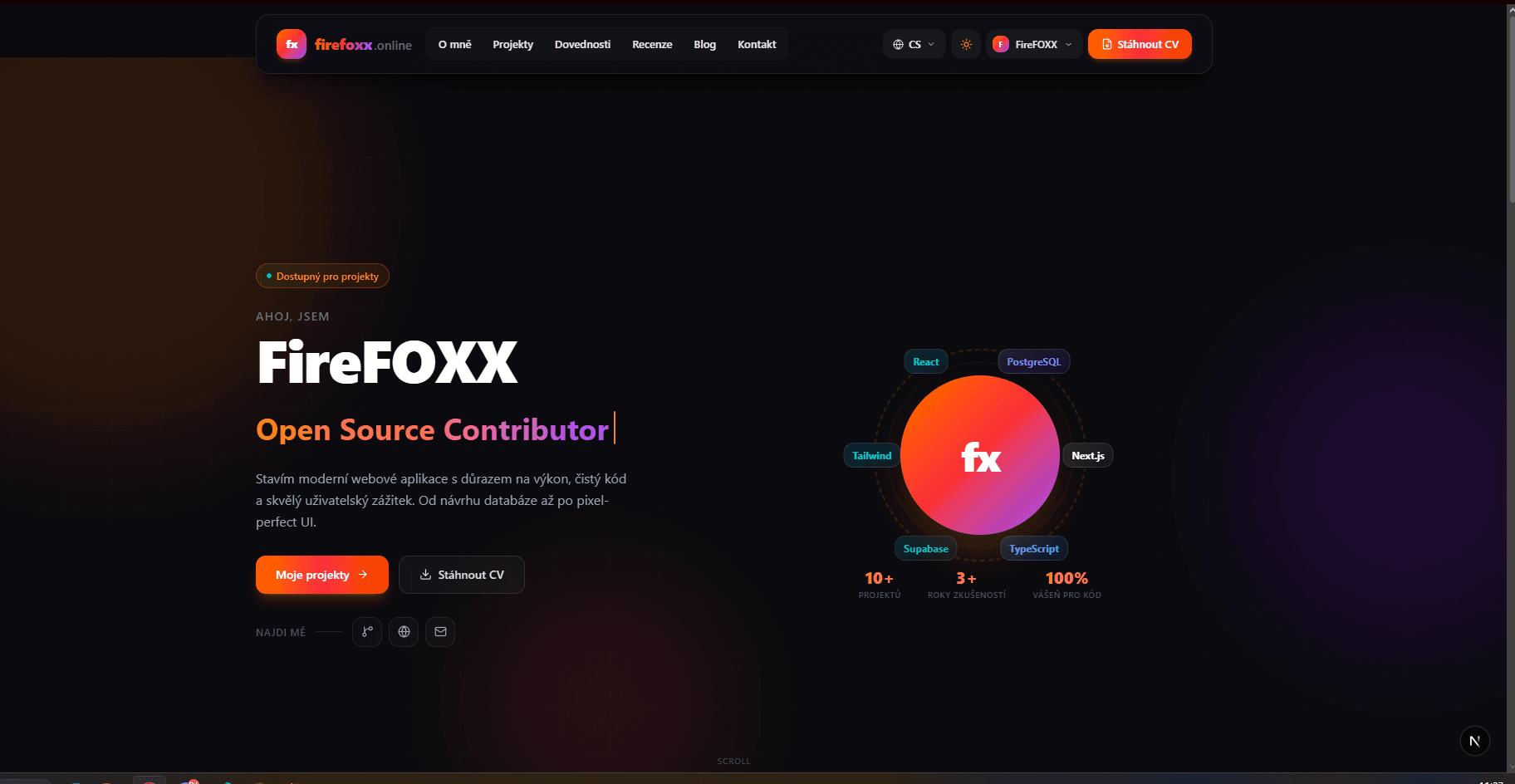 Personal Portfolio & Admin Dashboard